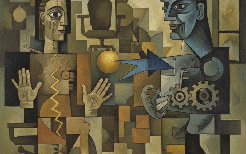 Picasso-inspired abstract image