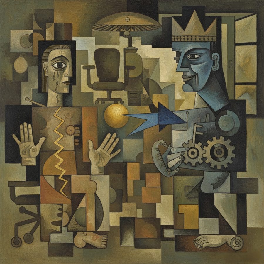 Picasso-inspired abstract image